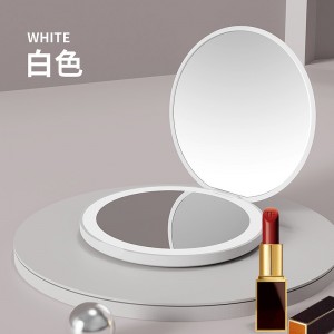 Portable LED Circular Makeup Mirror Foldable USB Charging for On-the-Go Glam