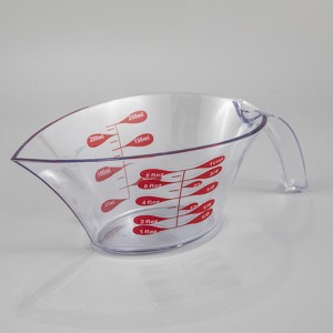 Clear Plastic Measuring cup 250ml with handle