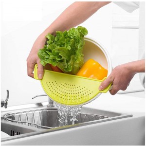 Plastic Drainer Filter Half Moon Shape Food Filter Strainers Pot Sieve Draining Household Creative Noodle Filter