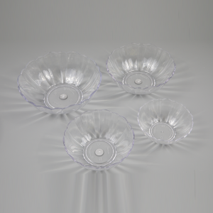 Transparent lotus salad bowl serving bowl