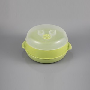Microwave cooker steamer food container