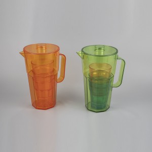 Big Capacity Plastic Pitcher with 4 Cups