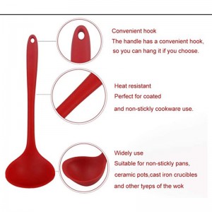 Heat resistant Silicone cooking ladle spoon