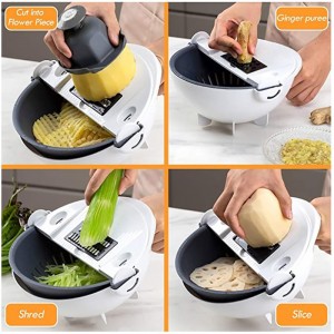 Multifunction Vegetable cutter with drain basket