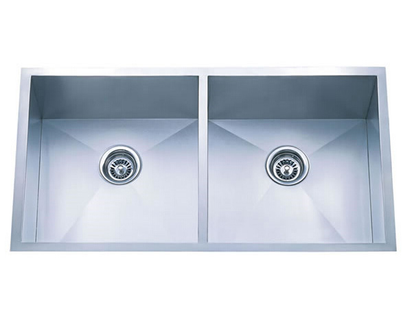Dual-mount 37-in x 20-in Silver Double Equal Bowl 2-Hole Kitchen Sink