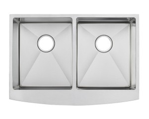 36-inch farmhouse double-bowl stainless steel kitchen sink