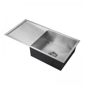 Factory Promotional Stainless Shower Drain - Hot Sale Stainless Steel 304 Handmade Undermount/Topmoount Kitchen Sink Single Bowl/Double bowl with Drainboard – TuoGuRong