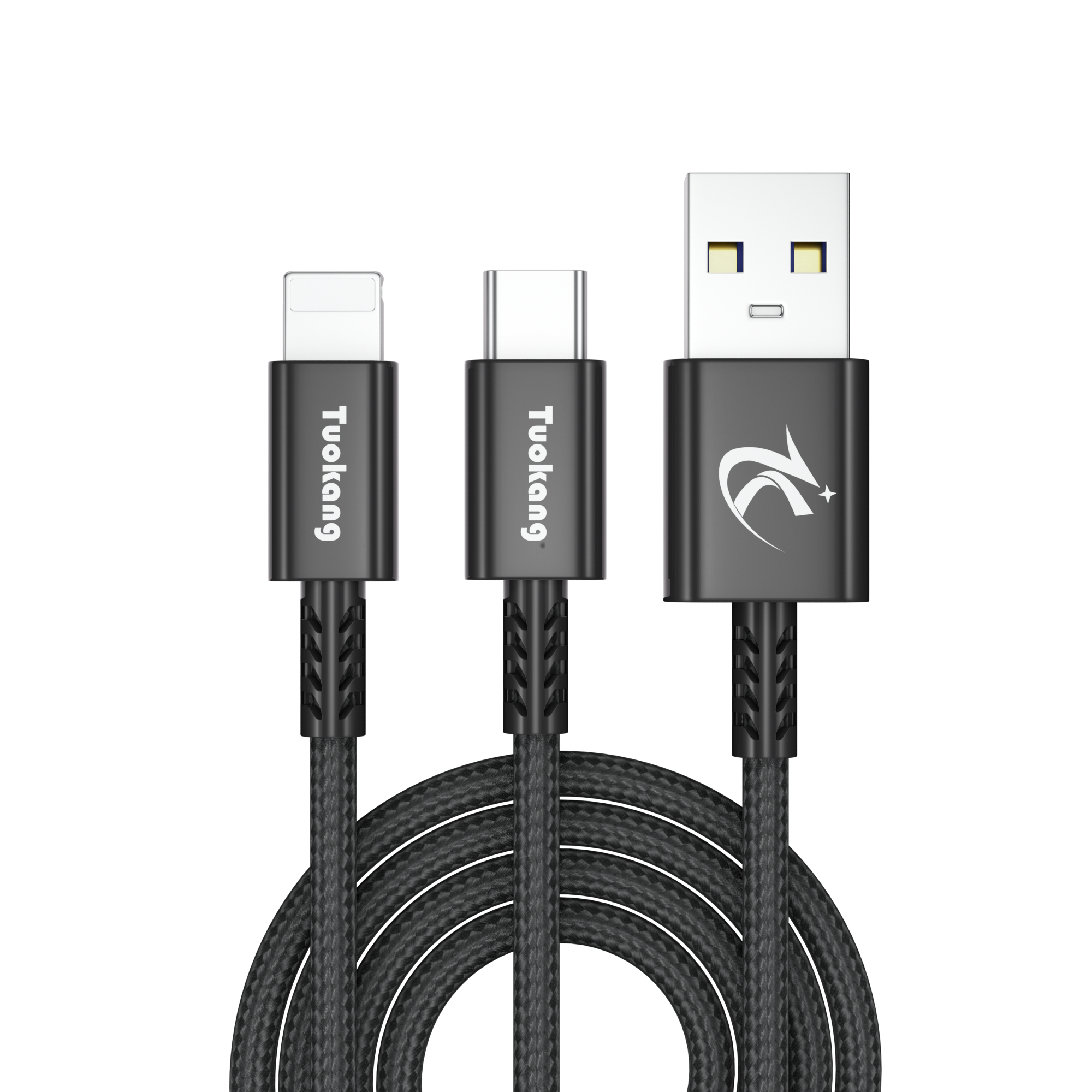 Mobile phone cable, 3 in 1 fast power charge cable