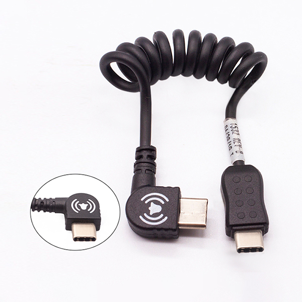 MINI USB ដើម្បីវាយ C ជាមួយខ្សែពន្លឺ និង MINI USB ទាំងពីរខ្សែចុងនិទាឃរដូវ