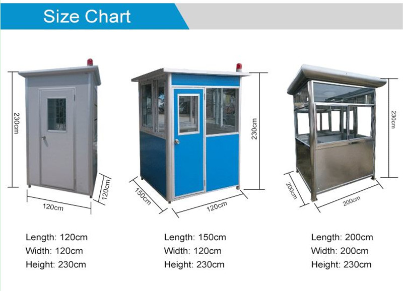 The security at the police gate bullet resistant glass fiber reinforced plastic sentry box guard house 