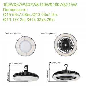 New Design 190W Professional Led High Bay Light Fixture 180W Explosion Proof For Warehouse Led High Bay Light
