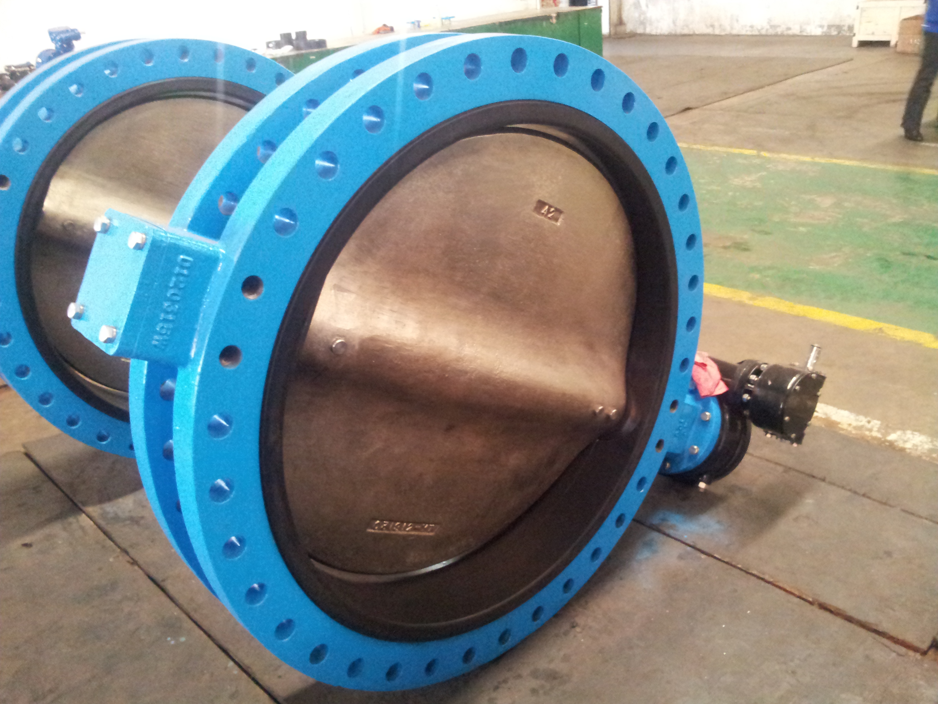 Ductile Iron U section Flanged concentric Butterfly Valve