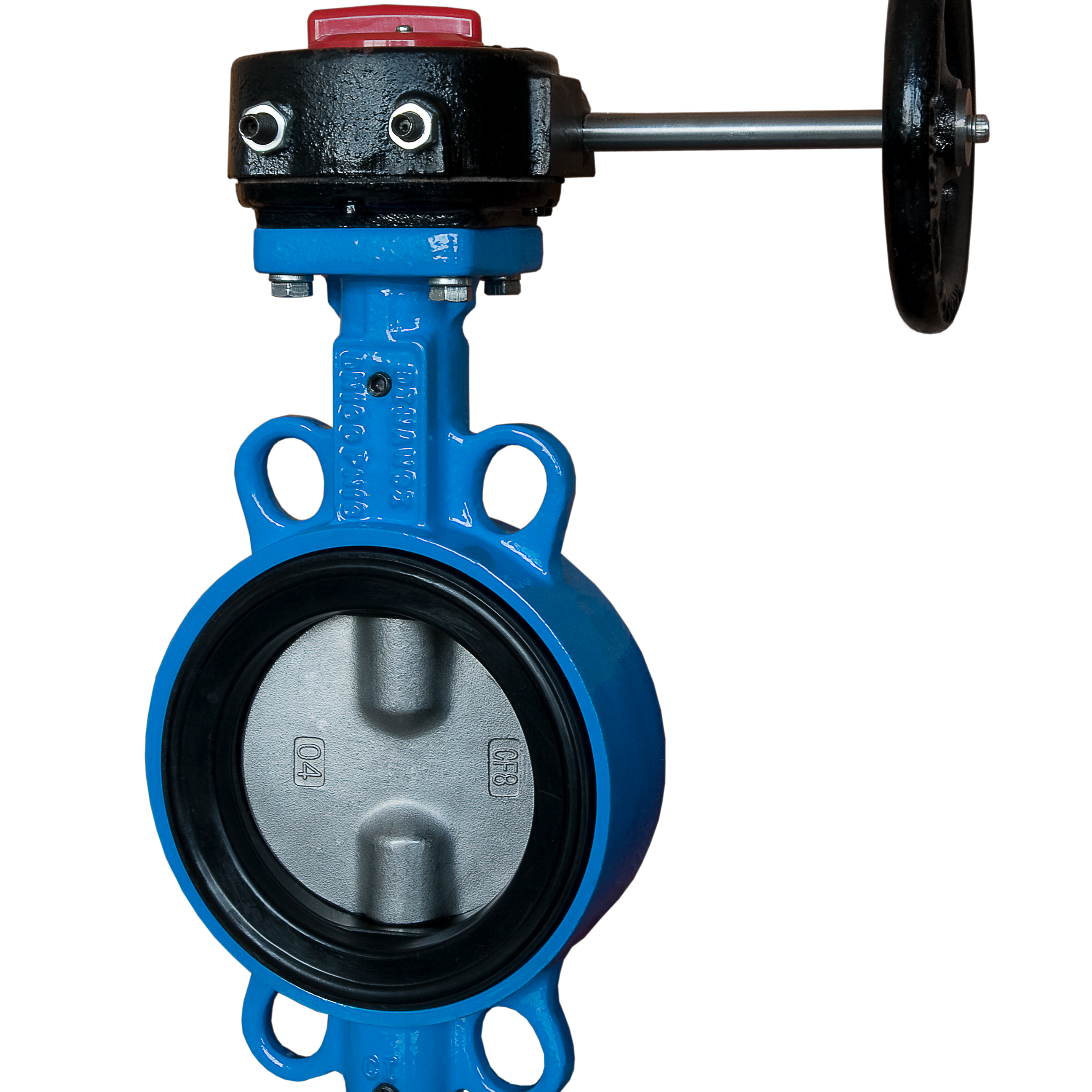 Butterfly Valve Wafer Type Ductile Iron Worm Gearbox EPDM Seat Ductile Cast Iron DI CI PN10 PN16 Valve