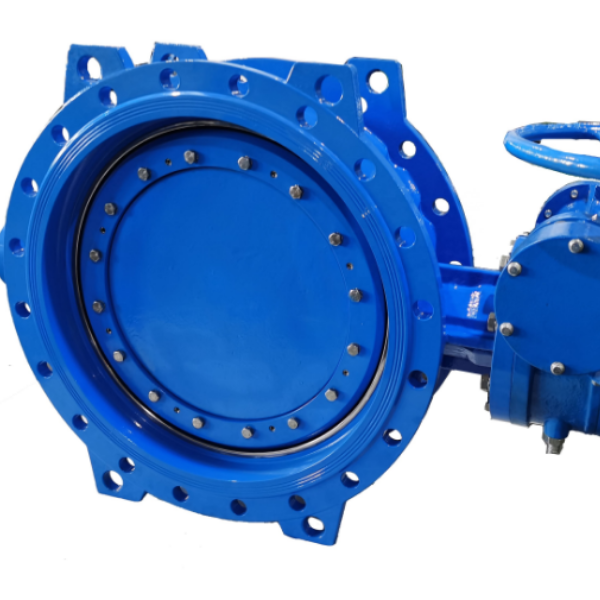DN80-2600 New Design Better Upper Sealing Double Eccentric Flanged Butterfly Valve with IP67 Gearbox
