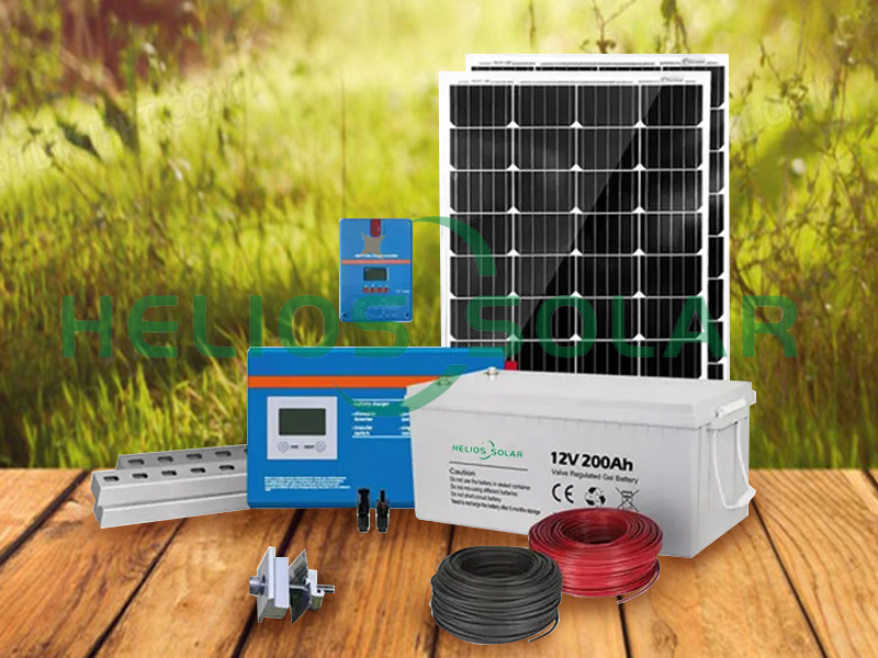 How long will a 2000W solar panel kit take to charge a 100Ah battery?