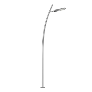 Single Arm Curved Aluminium Light Pole