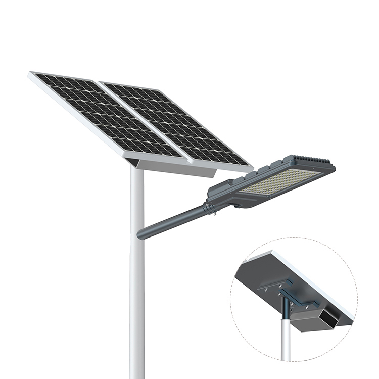 Solar Street Light External LiFePo4 lithium battery under the solar panel