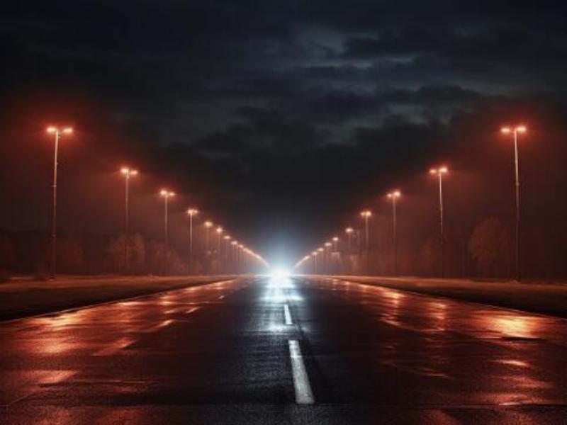 How bright are the highway lights?