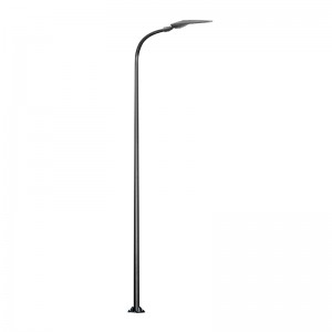 Single Arm Galvanized Street Light Pol
