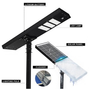 Automatic Self Clean Integrated Solar Street Light