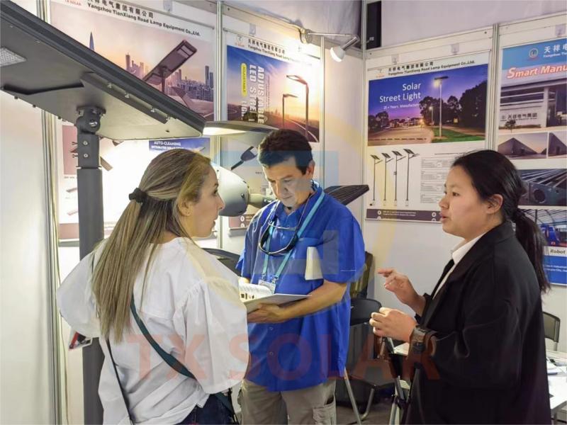 TIANXIANG displayed the latest galvanized pole at Canton Fair