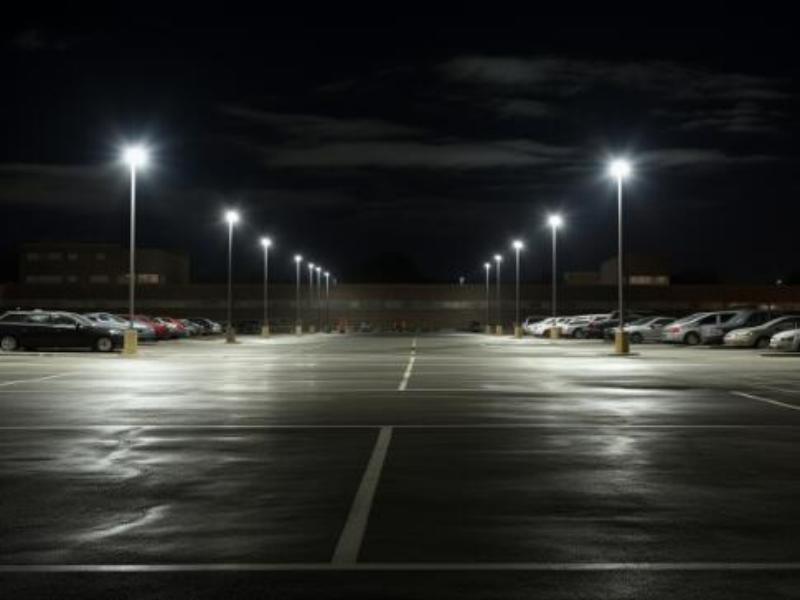 What is the recommended lighting for a parking lot?