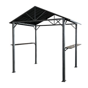 Outdoor Garden Steel Aluminum Metal Barbecue BBQ Canopy Gazebo Tent Solid Grill Gazebo