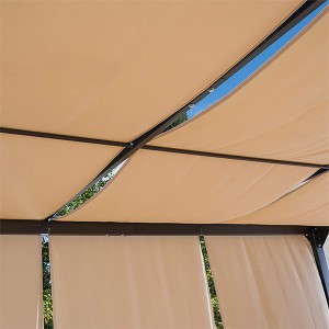 Outdoor Steel Framed 10′ Gazebo Sunshade Canopy Furniture