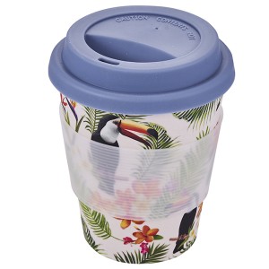 Wholeale Disposable Take Away Food Grade Customized Printing High Quality Bamboo Fiber Coffee Cup