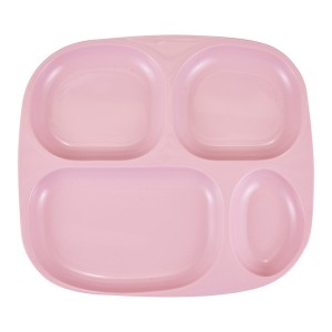 High quality food plate dishes flat cheap reusable plastic divided tray