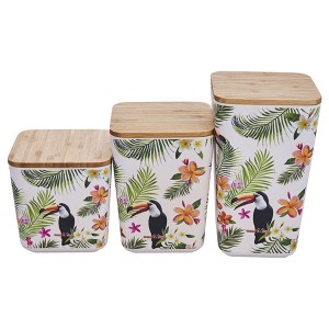 Wholesale Natural Healthy storage box Bamboo Fiber Food Container