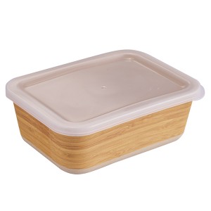 Wholesale Natural Healthy Bento Lunch Box Bamboo Fiber Food Container