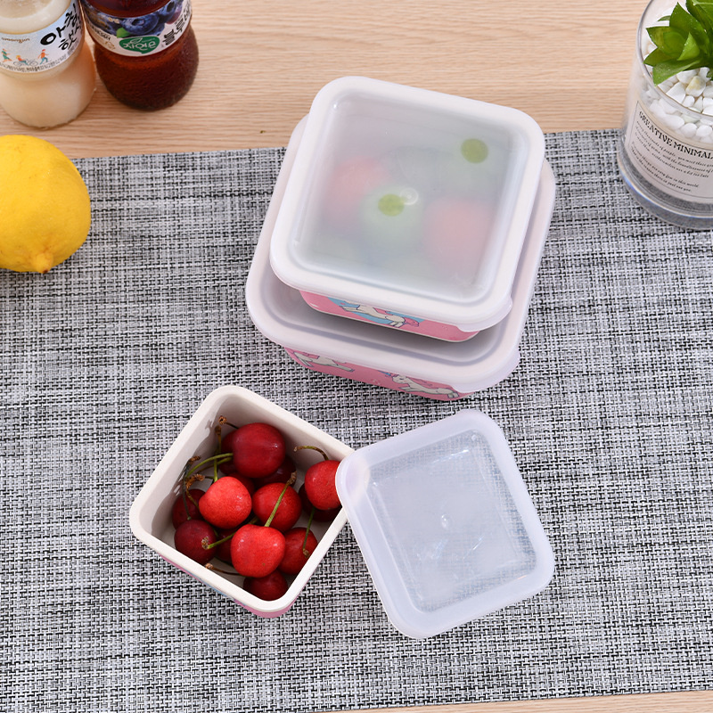 China Bamboo Food Storage Container Set Natural Bamboo Fiber Square Lunch  Boxes With Plastic Lids- Reusable BPA-Free Meal Prep Containers For Kids &  Adults Manufacturer and Supplier