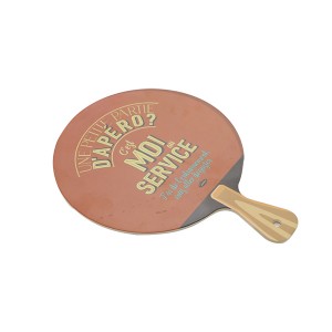 Bamboo Fiber Pizza Peel, Cutting Board, Cheese Paddle Board, Bread and Crackers Platter for Serving and Minor Food Prepare with Handle Lightweight Smooth Pizza Paddle Plate and Serving Board
