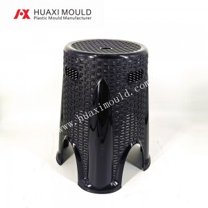 Excellent quality Plastic Injection Moulding Die Makers - Plastic Square New Design Good Strength Four Slide Rattan Stool Mould 03 – Huangyan