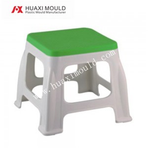 Plastic Square Standard Design Changable Insert Good Strength Low Weight Double Color Stool Mould