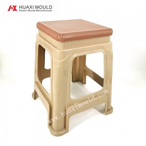Plastic Square New Design Changable Insert Good Strength Double Color Stool Mould