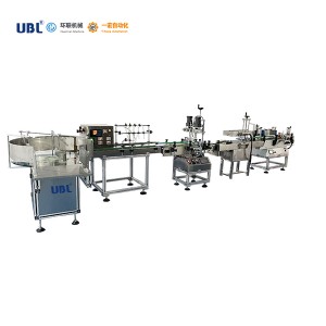 Fully automatic bottle filling sealing labeling production line