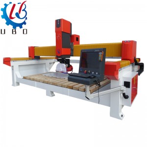 Top Grade Italy Software 5 Axis CNC Жогорку ылдамдыктагы көпүрө гранит мрамор плиткасы кескич таш кесүү жана Раковина Америка жана Индияда Freze Engraving Saw Machine