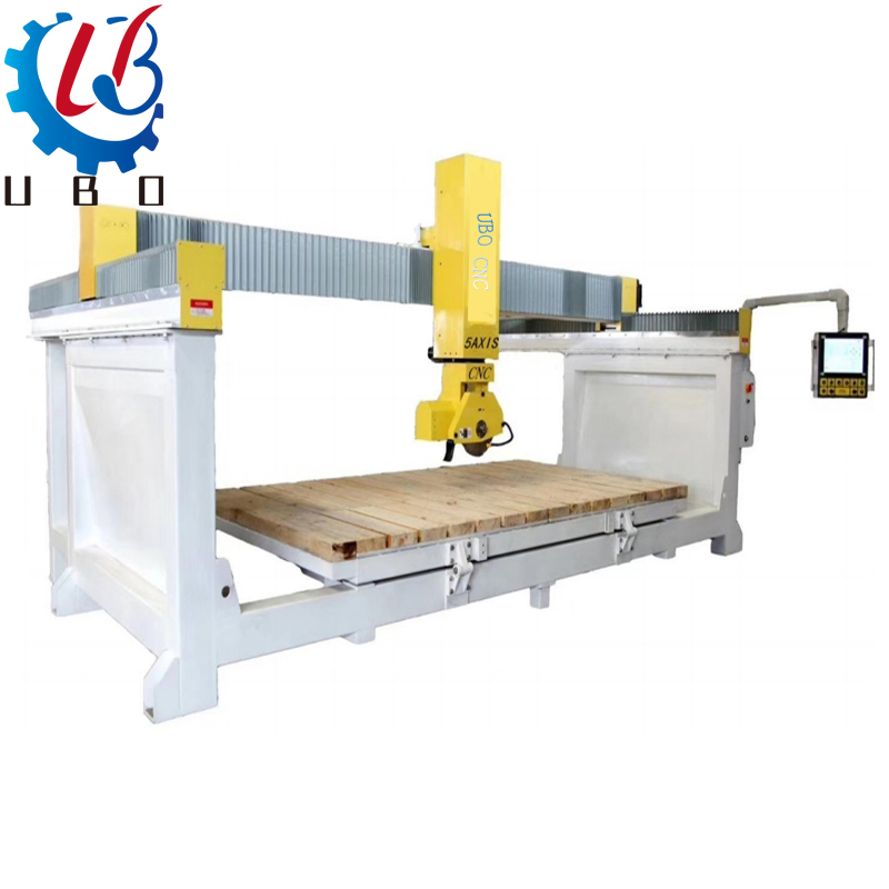 Hot New Products  CNC Cutting Bridge Machine  - 5axis Cnc Bridge Saw 4 Axis Stone Cutting Polishing Carving Slab Machinery For Marble Granite Countertops And Sink  – UBO