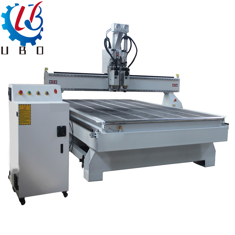 Double Spindle Head Pneumatic Tool Changer 1325 Cnc Wood Carving Machine / Mdf Cnc Router