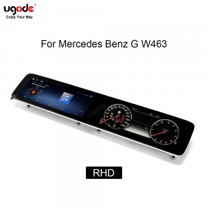 Mercedes Benz G class W463 2019-2024 year 12.3inch Dual Screen Android Display with Digital Cluster Panel