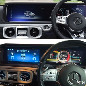 Mercedes Benz G class W463 2019-2024 year 12.3inch Dual Screen Android Display with Digital Cluster Panel