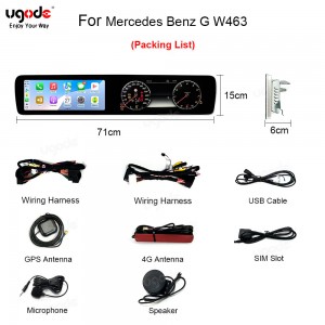 Mercedes Benz G class W463 2019-2024 year 12.3inch Dual Screen Android Display with Digital Cluster Panel