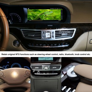 奔驰S W211 Android屏幕显示升级Apple Carplay