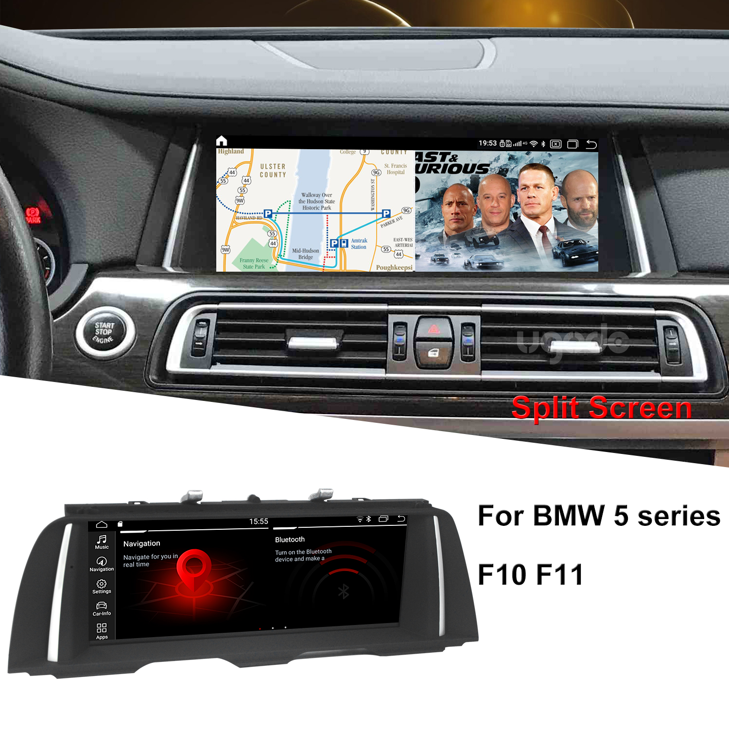 BKM Android Multimediasystem Display für BMW F10/F11/F07/F18