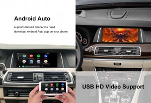 BMW wireless wired carplay interface box android auto Airplay autolink Youtube video for original screen support rear camera EQ set