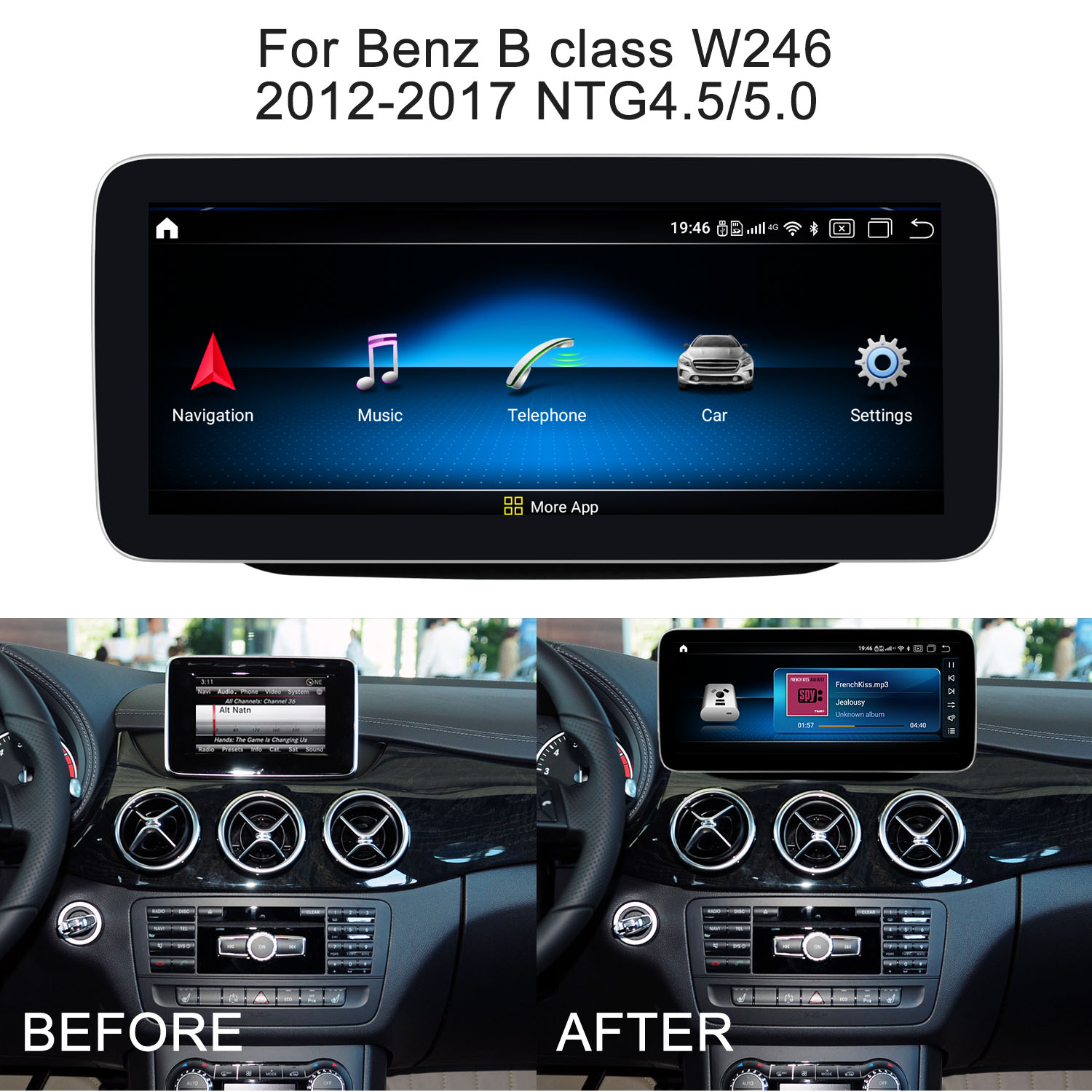 Autoradio & Navigation für Mercedes, Carplay, Android