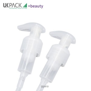 Metal-free allplastic lotion pumps match 22/410 bottle green packaging for cosmetic UKAP02