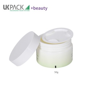 Double layer 50g PCR PP cream jars eco friendly packaging for face creams and lotions UKC12